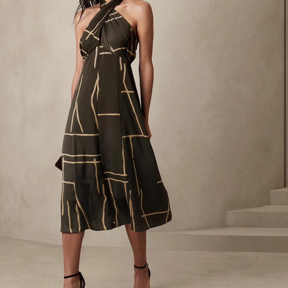 Banana republic factory halter midi dress
